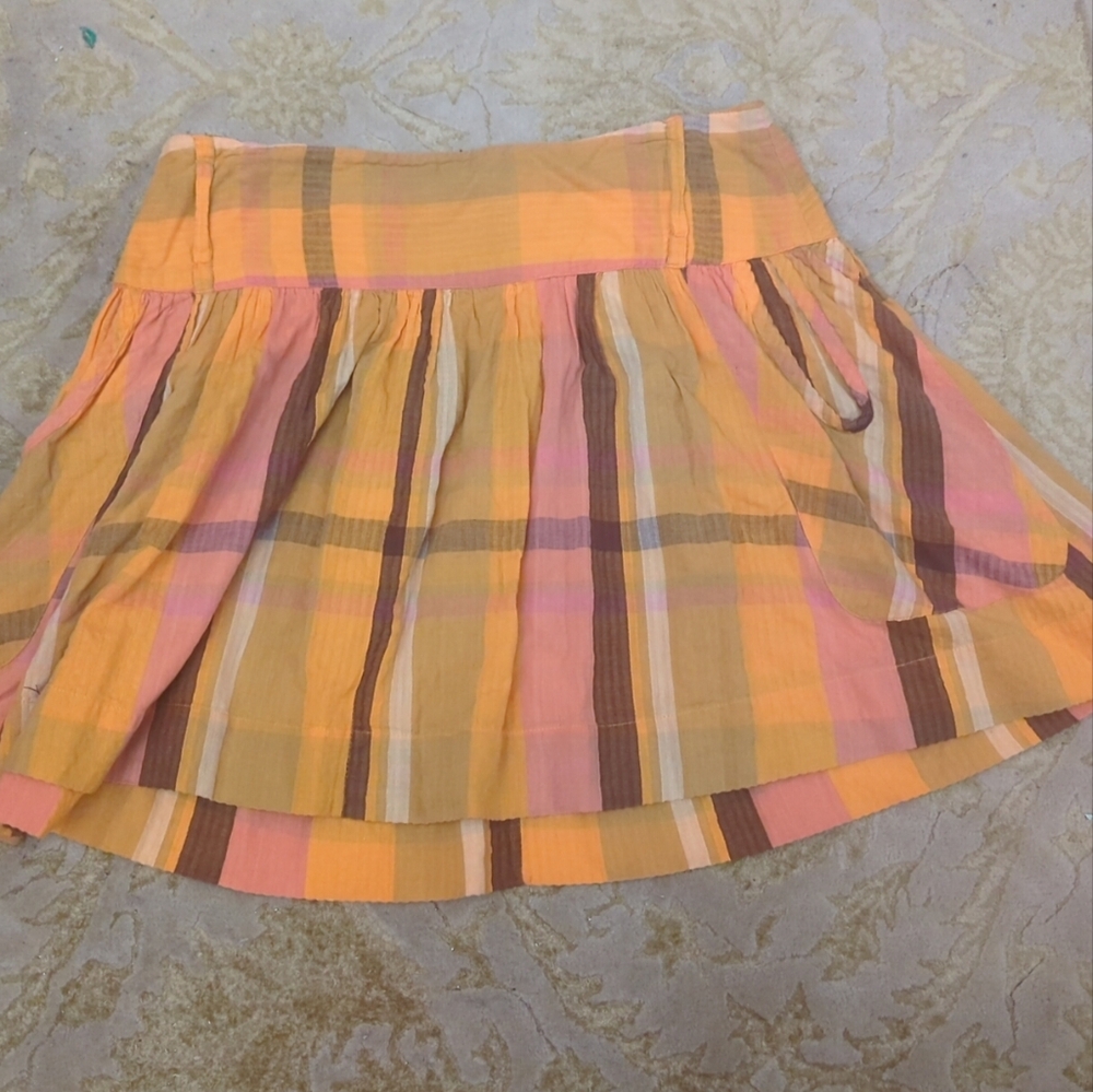 Vintage Y2k French Connection Plaid Mini Skirt Sz 10 Coquette Preppy School Girl